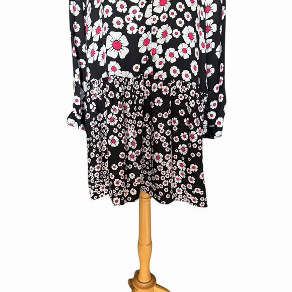 The Kooples Mixed Floral Button Front Mini Dress Size 2 NWT Feminine Relaxed - Picture 5 of 16